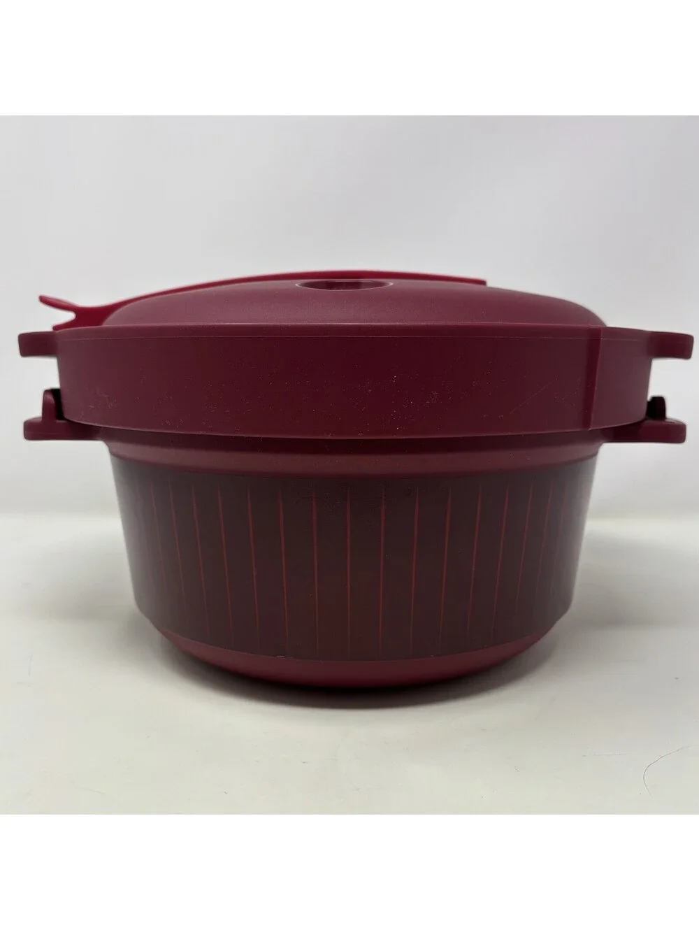 Tupperware Microwave Pressure Cooker 3L / 3QT Cranberry Red 7643A-1 BPA Free EUC